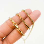 240CCTD. 14k Solid Yellow Gold Snake Necklace